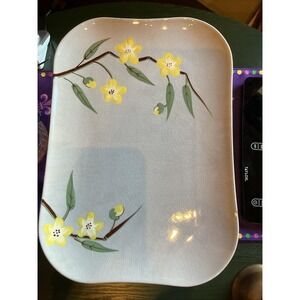 Vintage Weil Ware Blossom Ceramic 13" By 9" Serving Platter